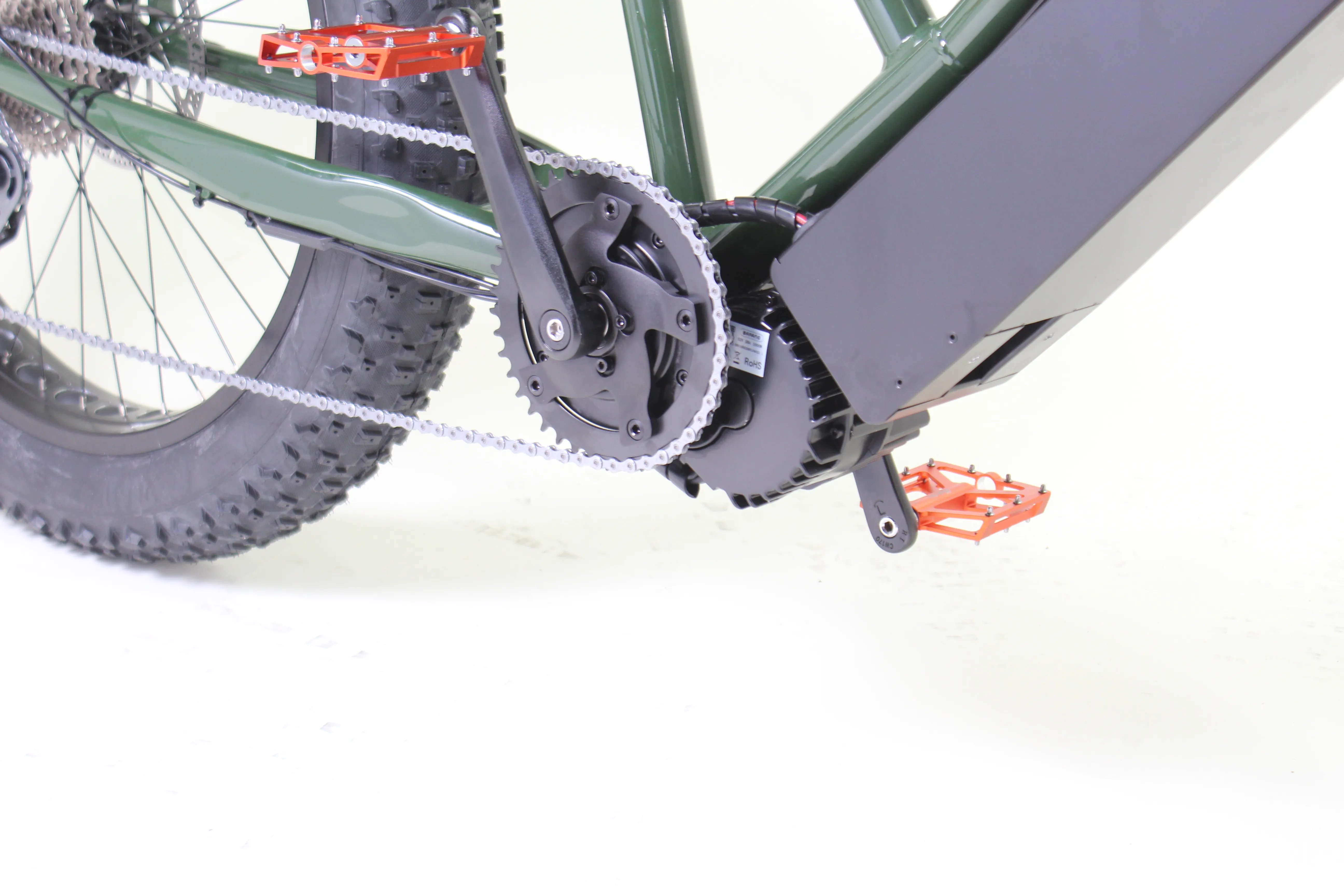 electric bike chain ring pedal assist system